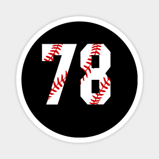 Baseball Number 78 #78 Baseball Shirt Jersey Favorite Player Biggest Fan Magnet